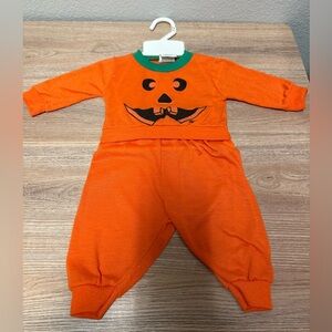 Vintage Lullaby Land Jack O Lantern 2 Piece Baby Size 9 Mo Pumpkin Costume New